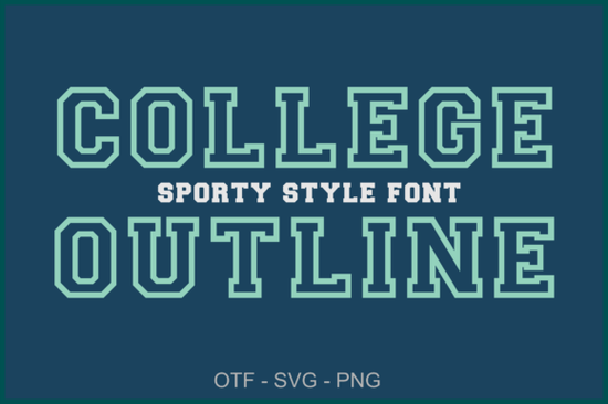 College Outline Font